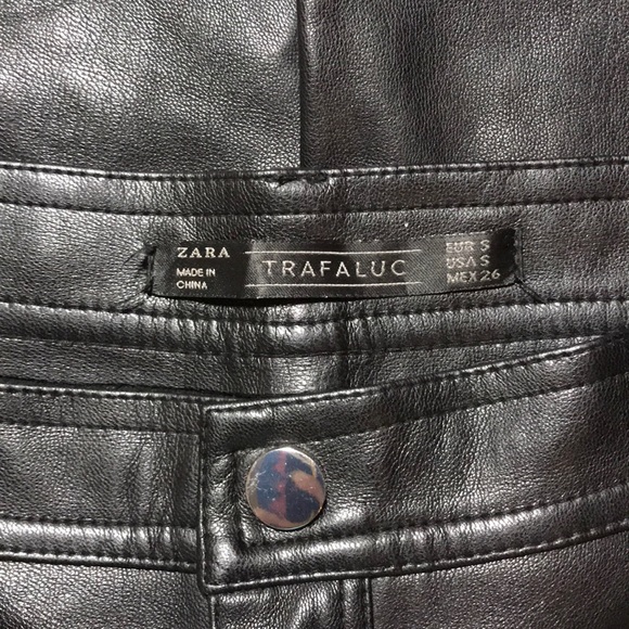 Zara Trafaluc Faux leather moto leggings/pants - Picture 7 of 7